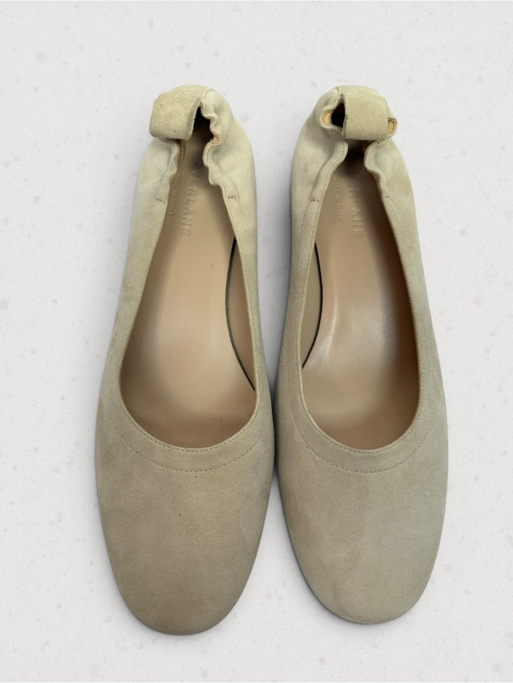Everlane Cream Suede Block Heel Pumps Women’s Size 9 Made Italy - Picture 4 of 9